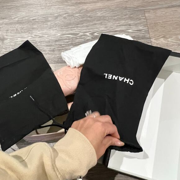 Chanel Pale Pink Nude Espadrilles Size 37 - Picture 11 of 11